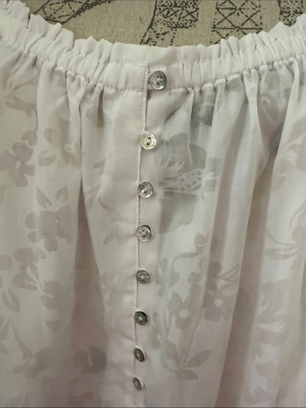 Eileen West Large White Floral Lace-Trim Maxi Skirt - Picture 5 of 7